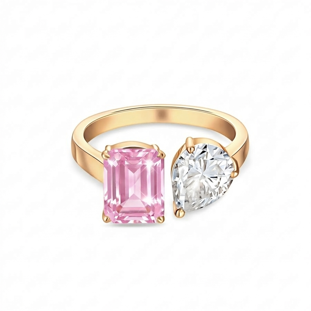 Nova Toi & Moi Ring – Light Pink Sapphire