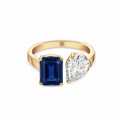Nova Toi & Moi Ring – Blue Sapphire