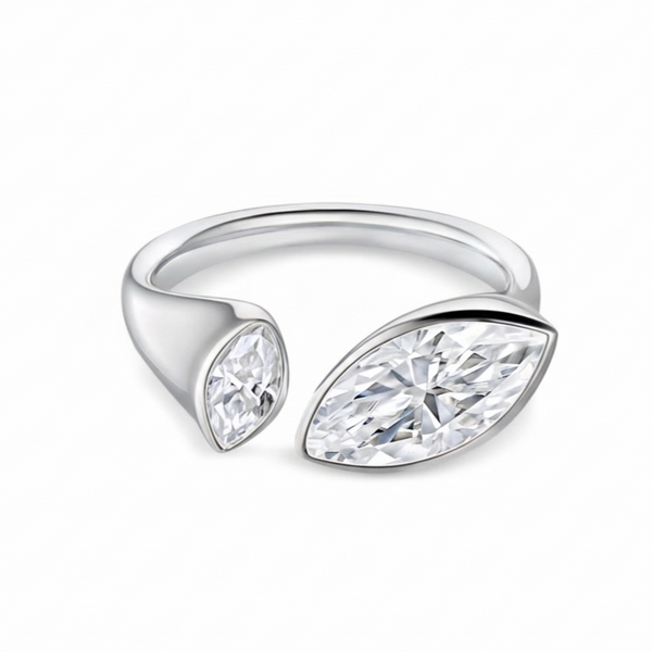 Aria Duo Marquise Ring – White Diamond