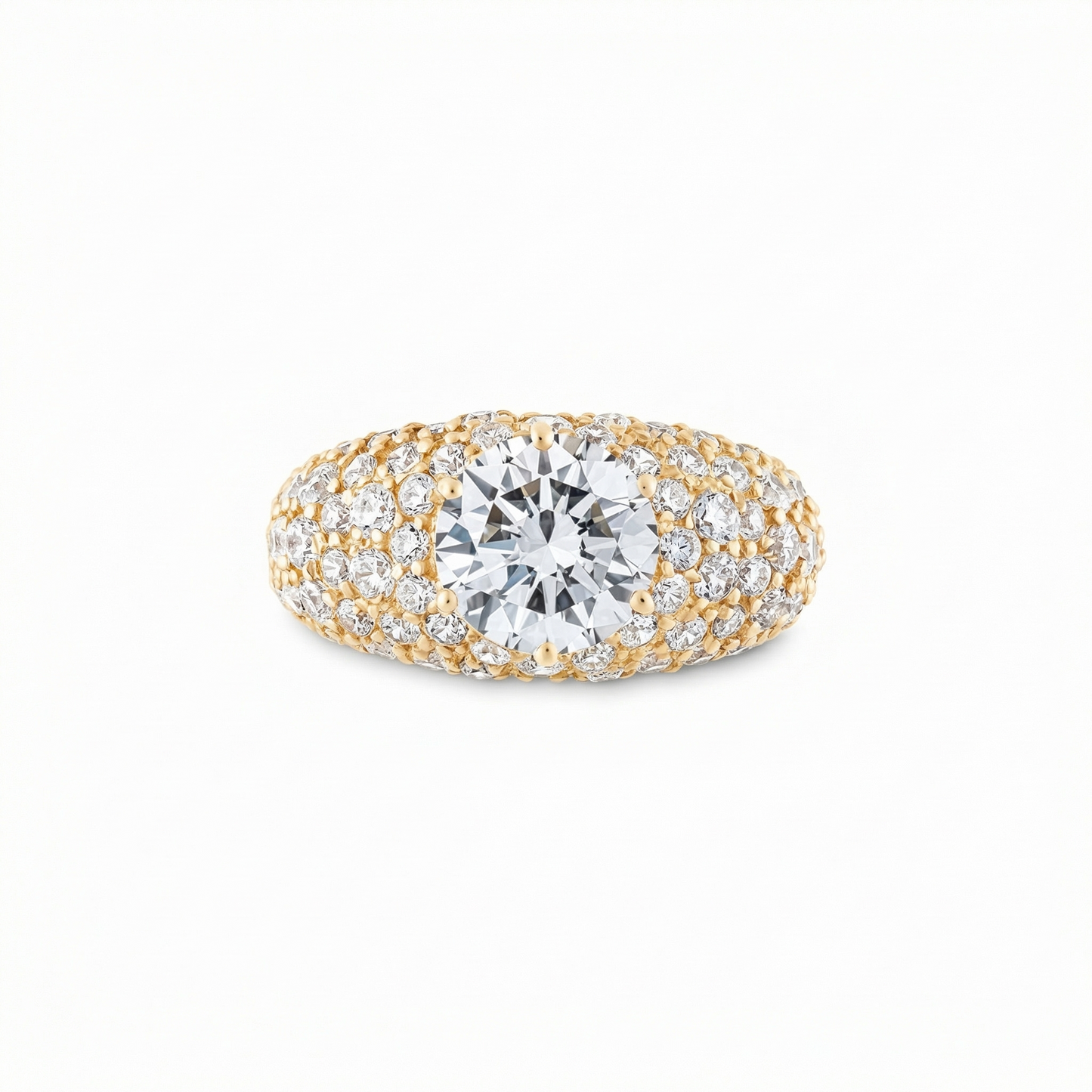 Juno Pavé Grand Dome Ring – White Diamond