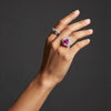 Nova Pavone Ring – Vivid Pink Sapphire