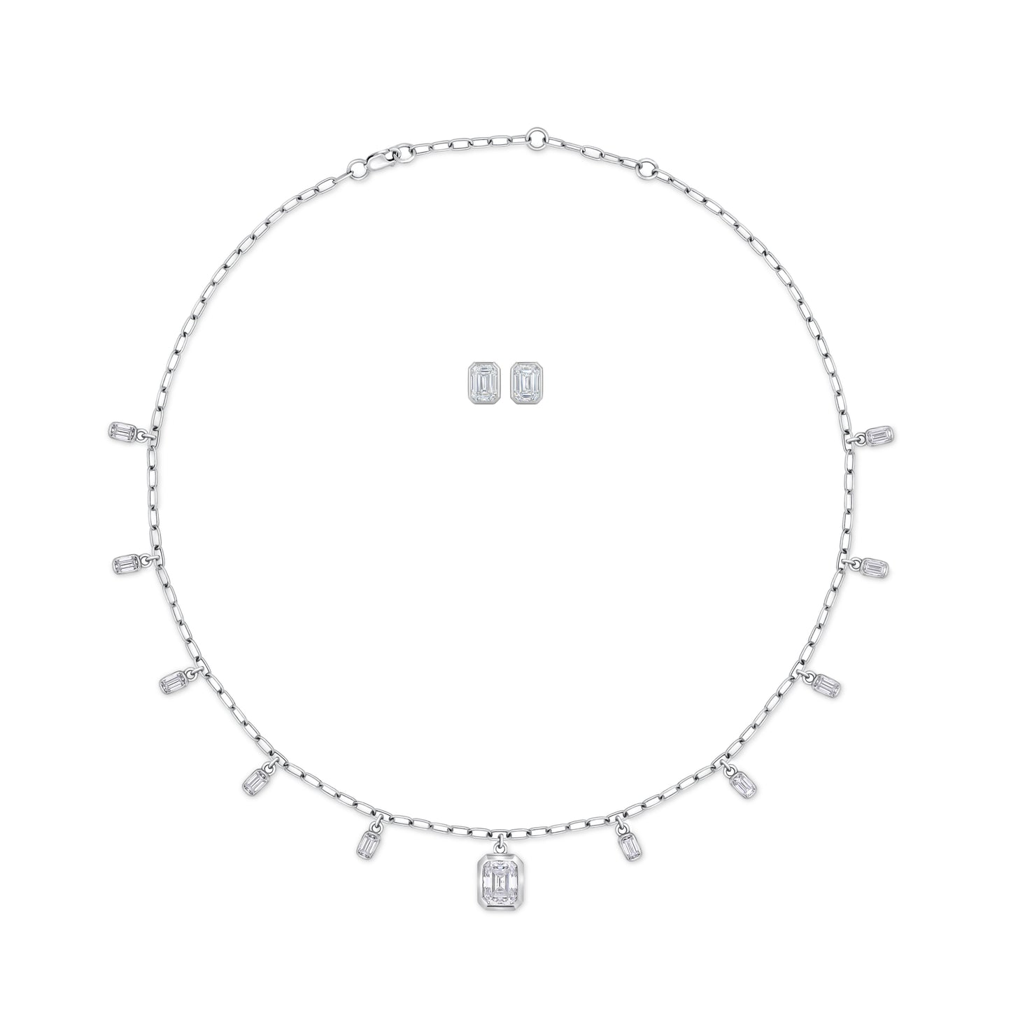 Nexus Frame Harmony Necklace – White Diamond