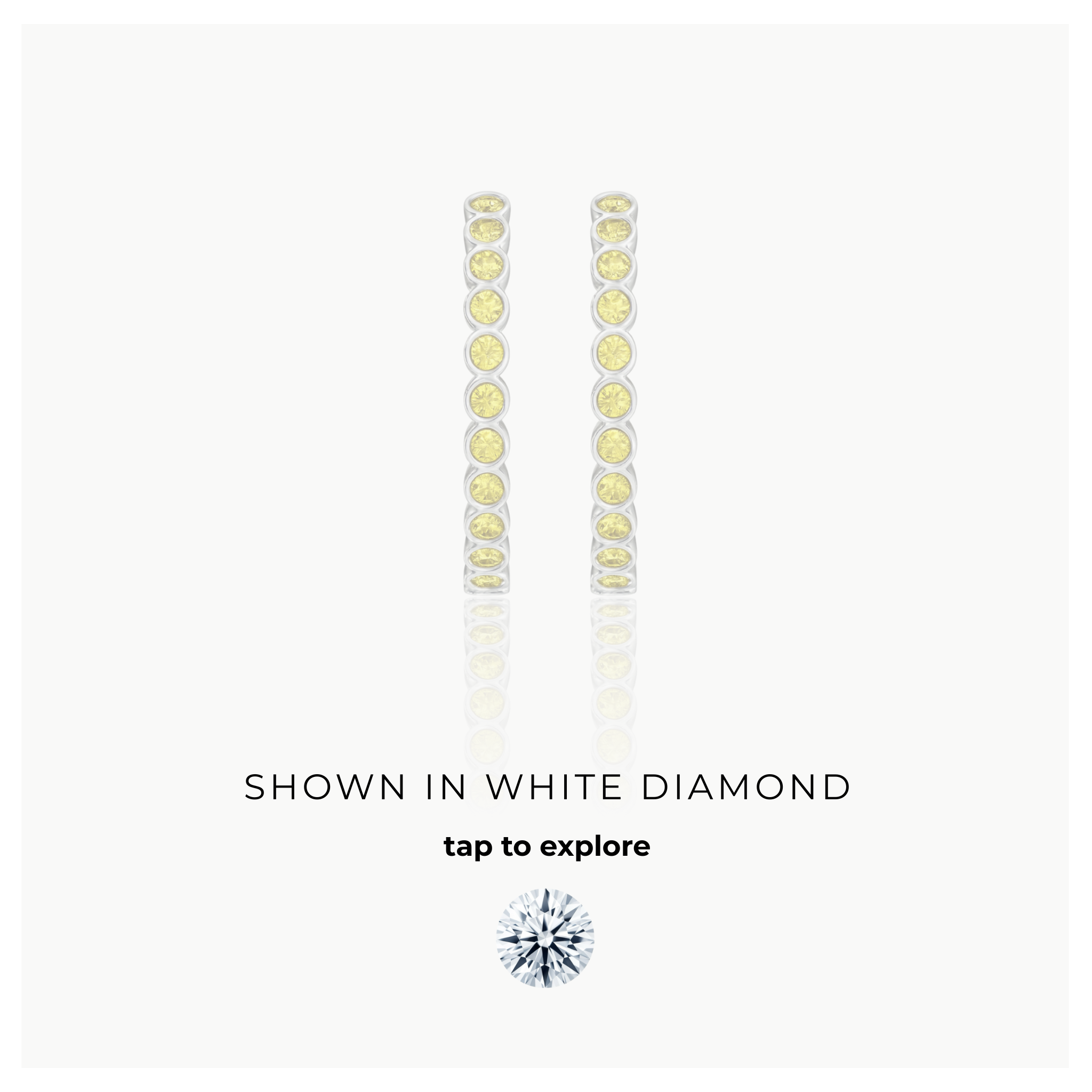 Forma Grande Hoop Earrings – White Diamond