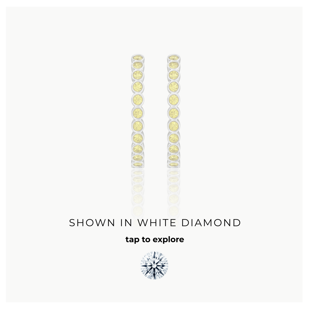 Forma Grande Hoop Earrings – White Diamond
