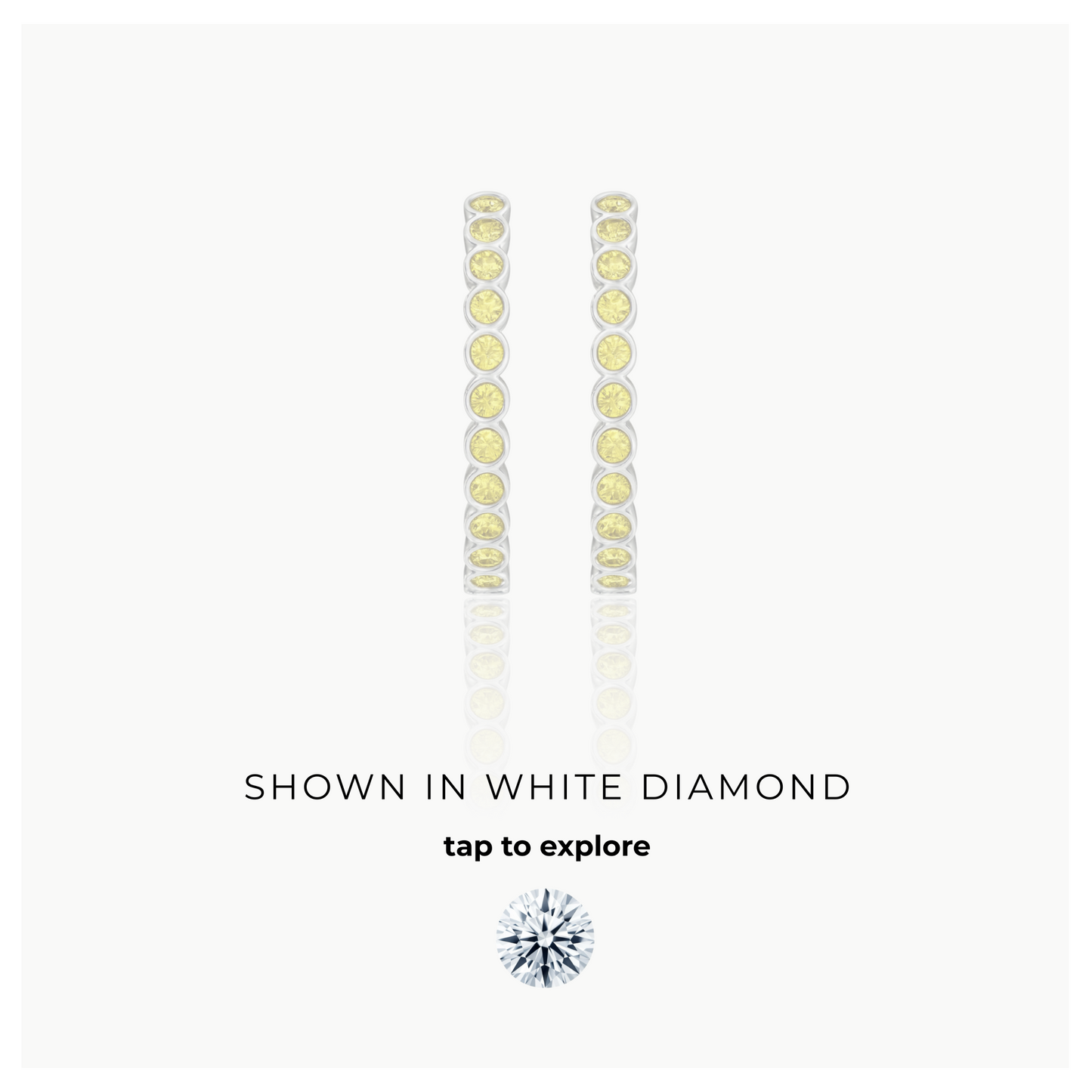 Forma Grande Hoop Earrings – White Diamond