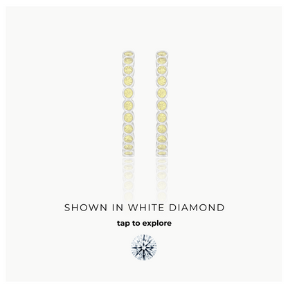 Forma Grande Hoop Earrings – White Diamond