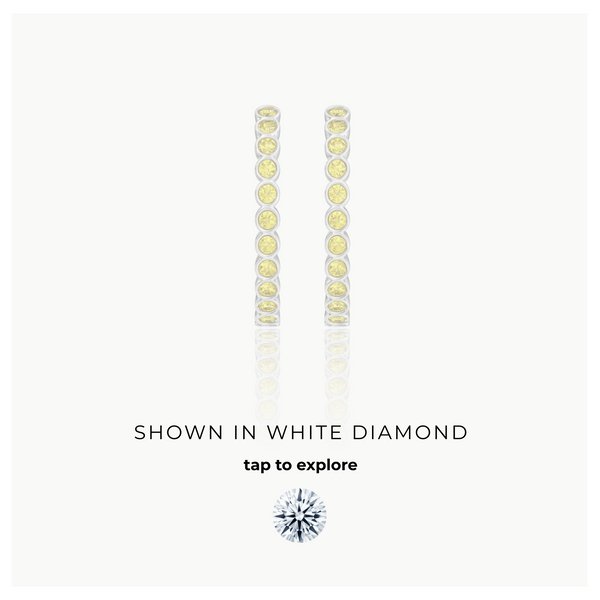Forma Grande Hoop Earrings – White Diamond