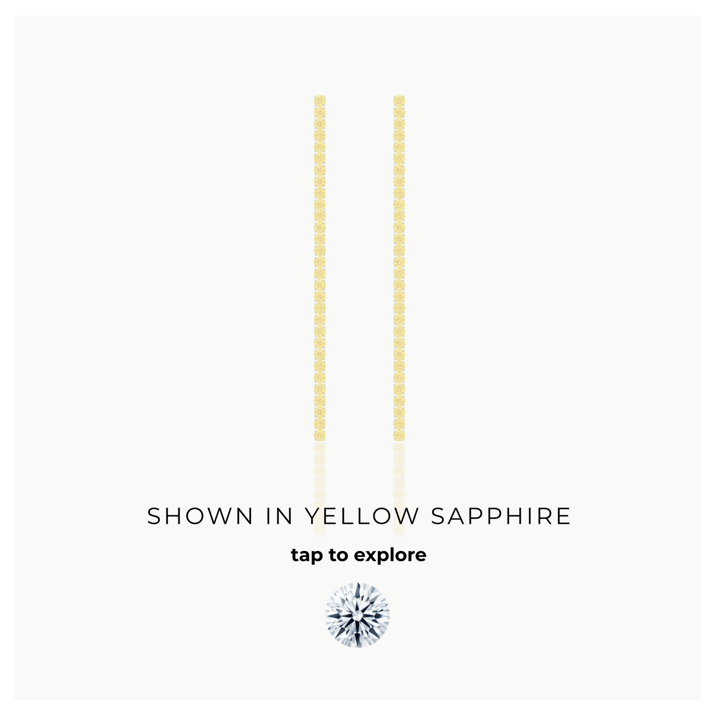 Juno Tennis Line Earrings – White Diamond