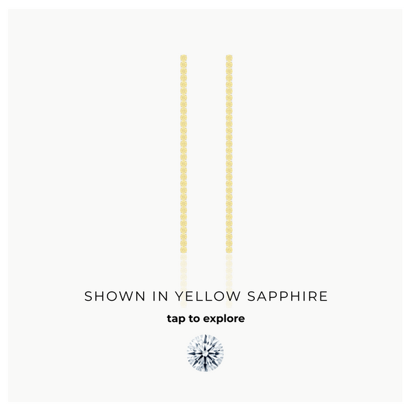 Juno Tennis Line Earrings – White Diamond