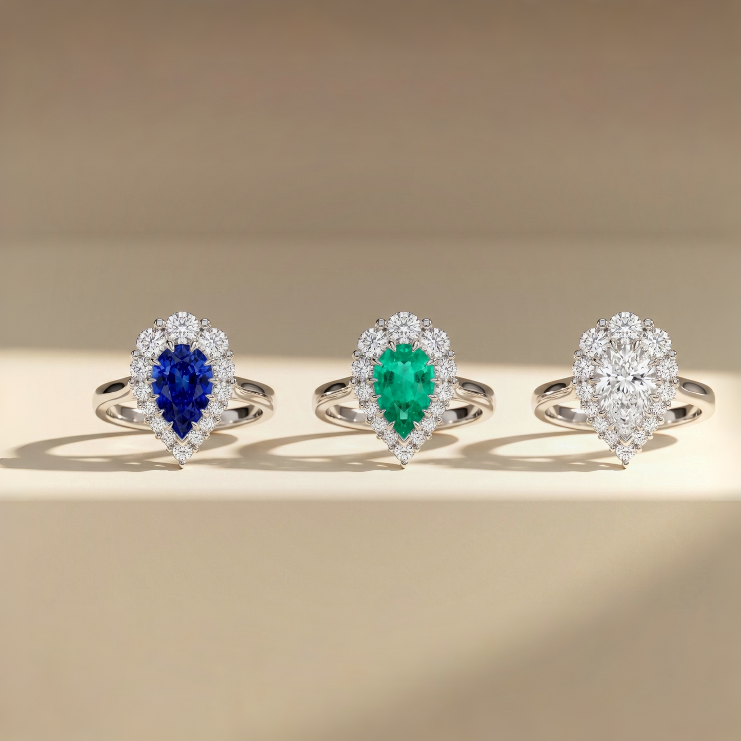 Nova Halo Ring – Blue Sapphire