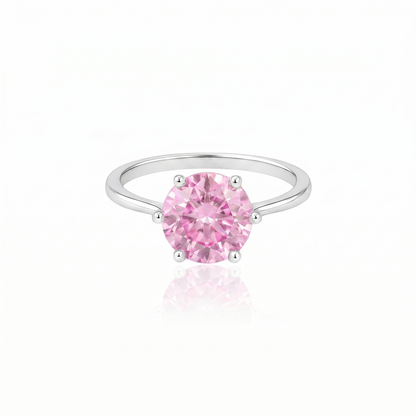 Juno Bold Solitaire Ring – Light Pink Sapphire
