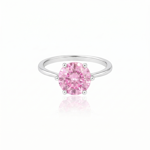 Juno Bold Solitaire Ring – Light Pink Sapphire
