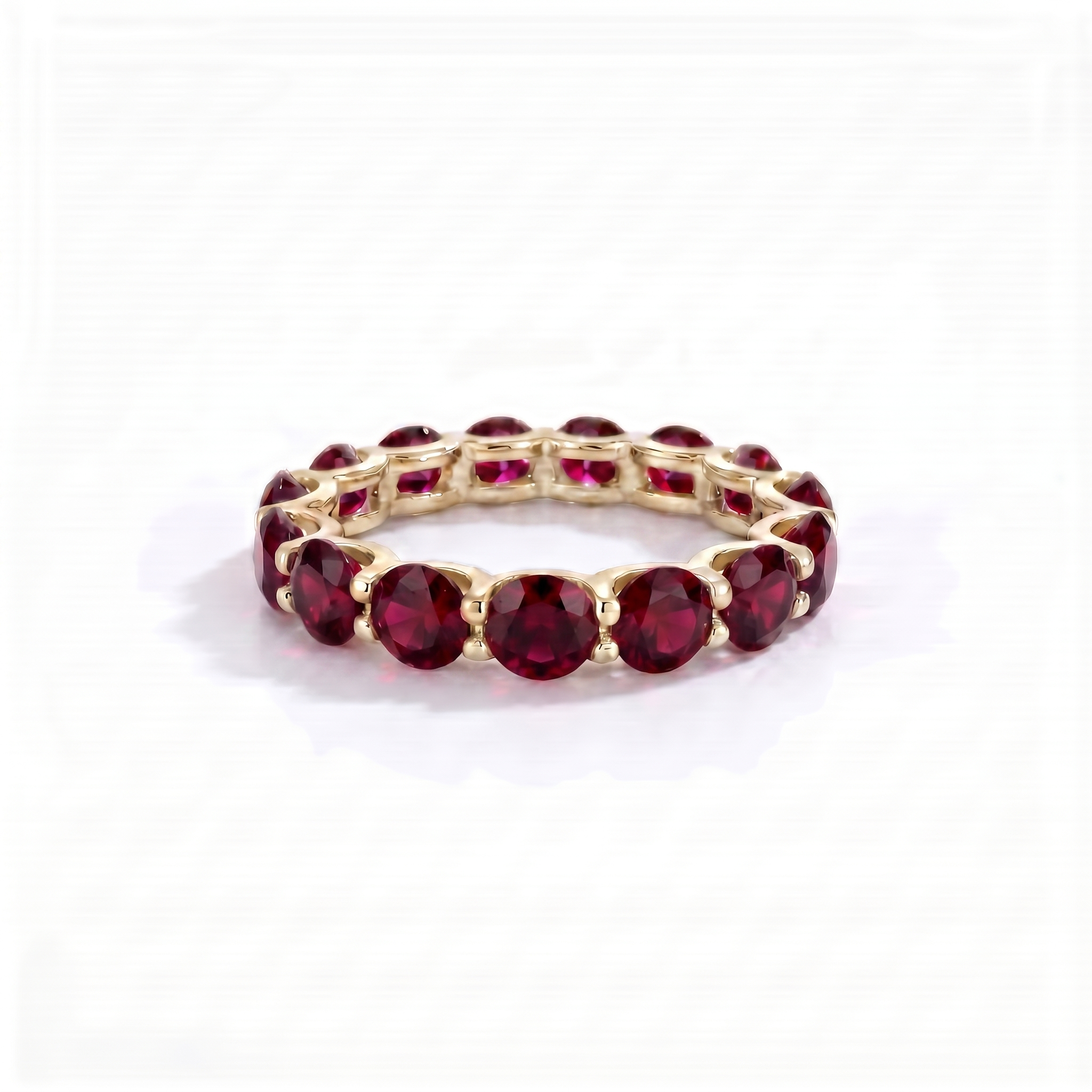Linea Maxi Ring – Deep Red Garnet