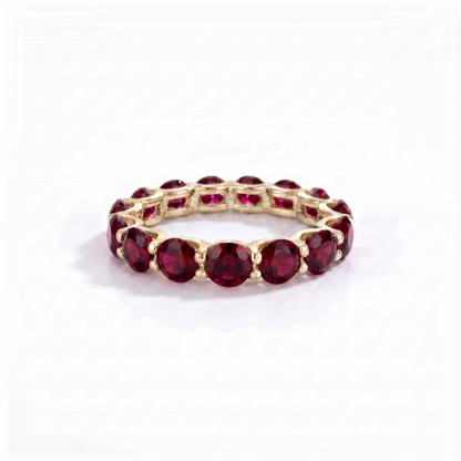 Linea Maxi Ring – Deep Red Garnet
