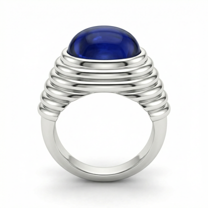 Velara Cabochon Ring – Blue Sapphire