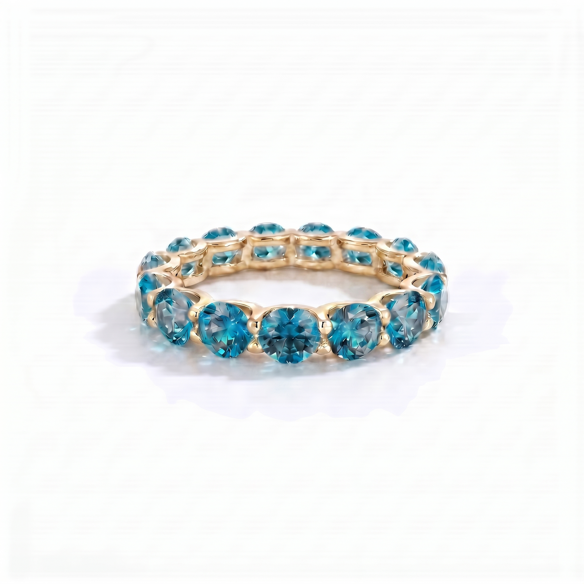 Linea Maxi Ring – Teal Blue Spinel