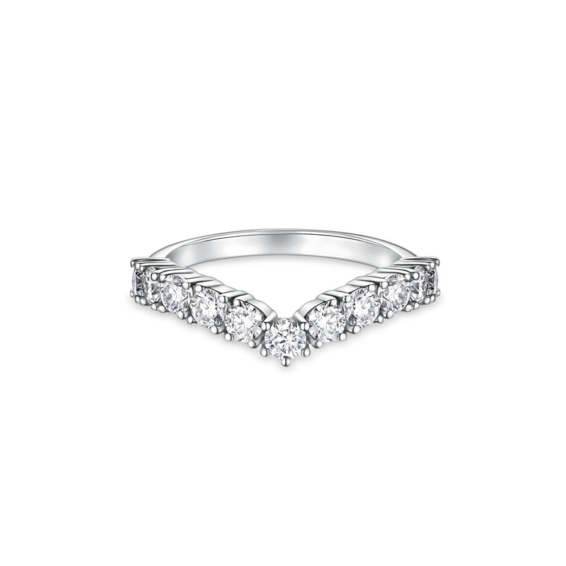 Linea V Demi Grande Ring – White Diamond