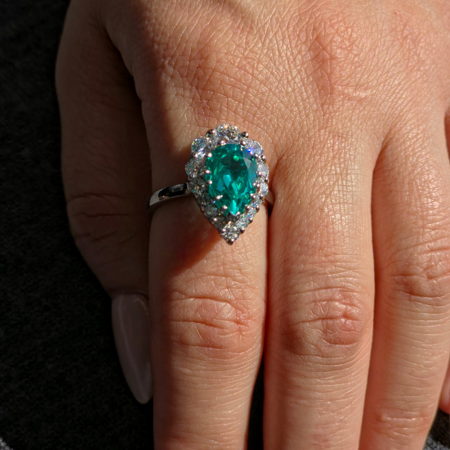 Nova Halo Ring – Red Ruby