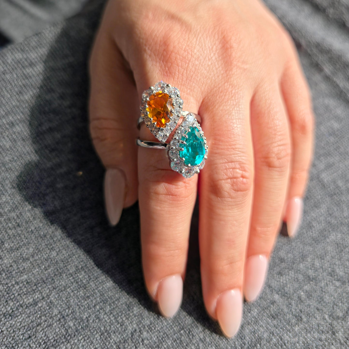 Nova Halo Ring – Red Ruby