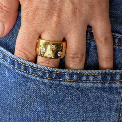 Linea Confetti Maxi Ring – White Diamond