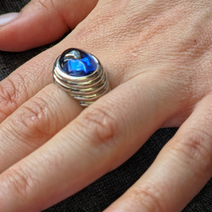Velara Cabochon Ring – Blue Sapphire
