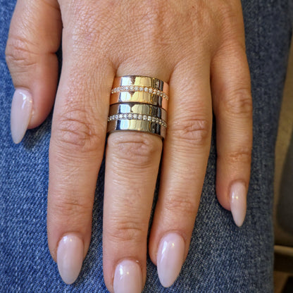 Linea Stripe Band Ring – Yellow Sapphire