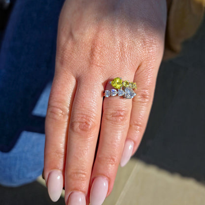 Amore Twist Ring – Zambian Green Emerald