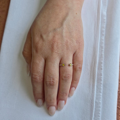 Linea Punto Grande Ring – Orange Padparadscha Sapphire