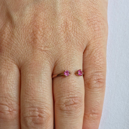 Linea Punto Grande Ring – Light Pink Sapphire