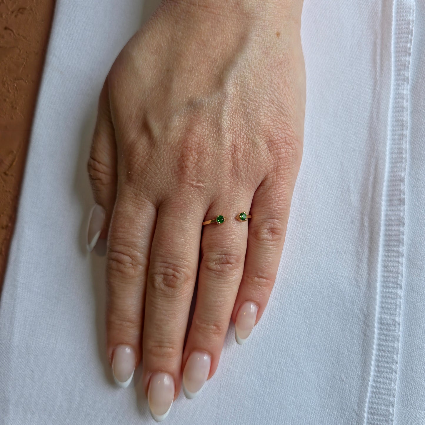 Linea Punto Grande Ring – Zambian Green Emerald
