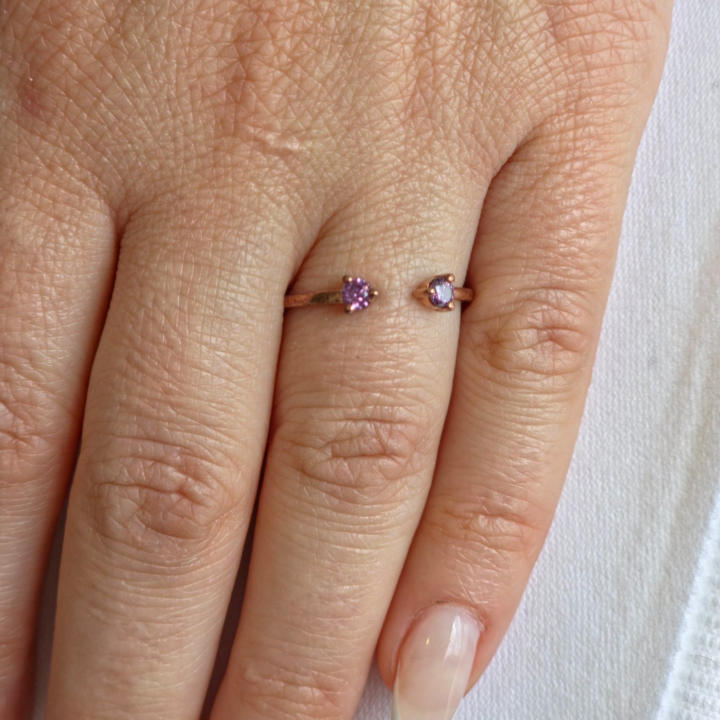 Linea Punto Grande Ring – Purple Sapphire