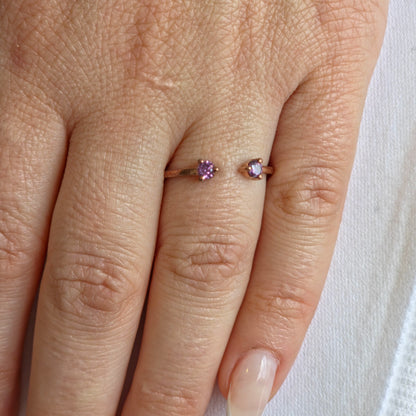 Linea Punto Grande Ring – Purple Sapphire