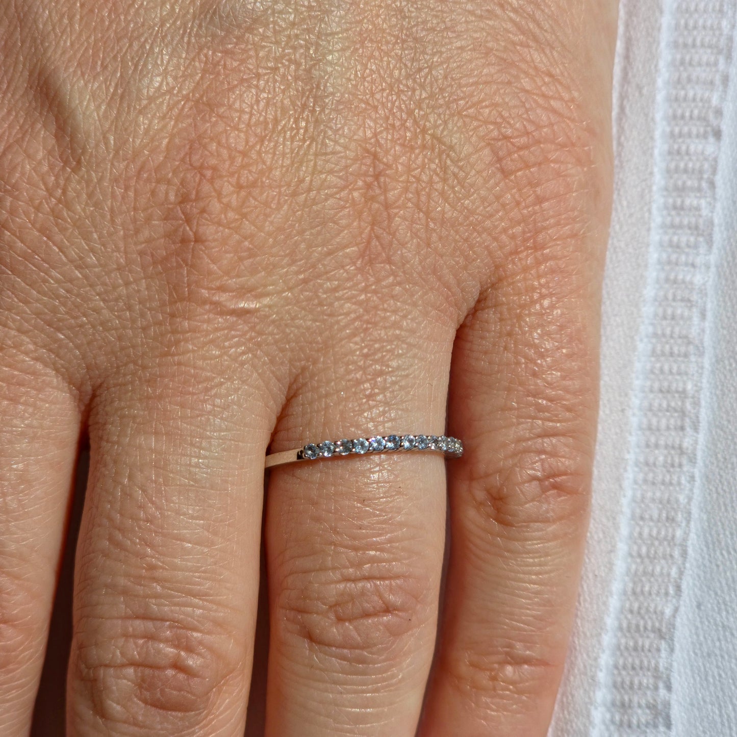 Linea Demi Ring – Light Blue Aquamarine