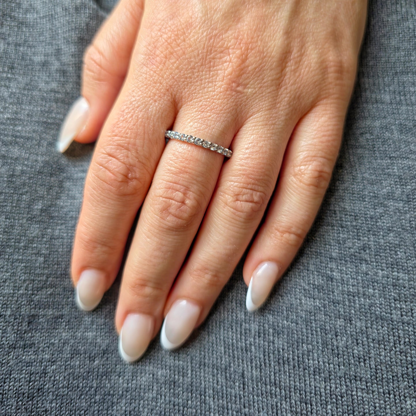 Linea Midi Ring – Light Blue Aquamarine