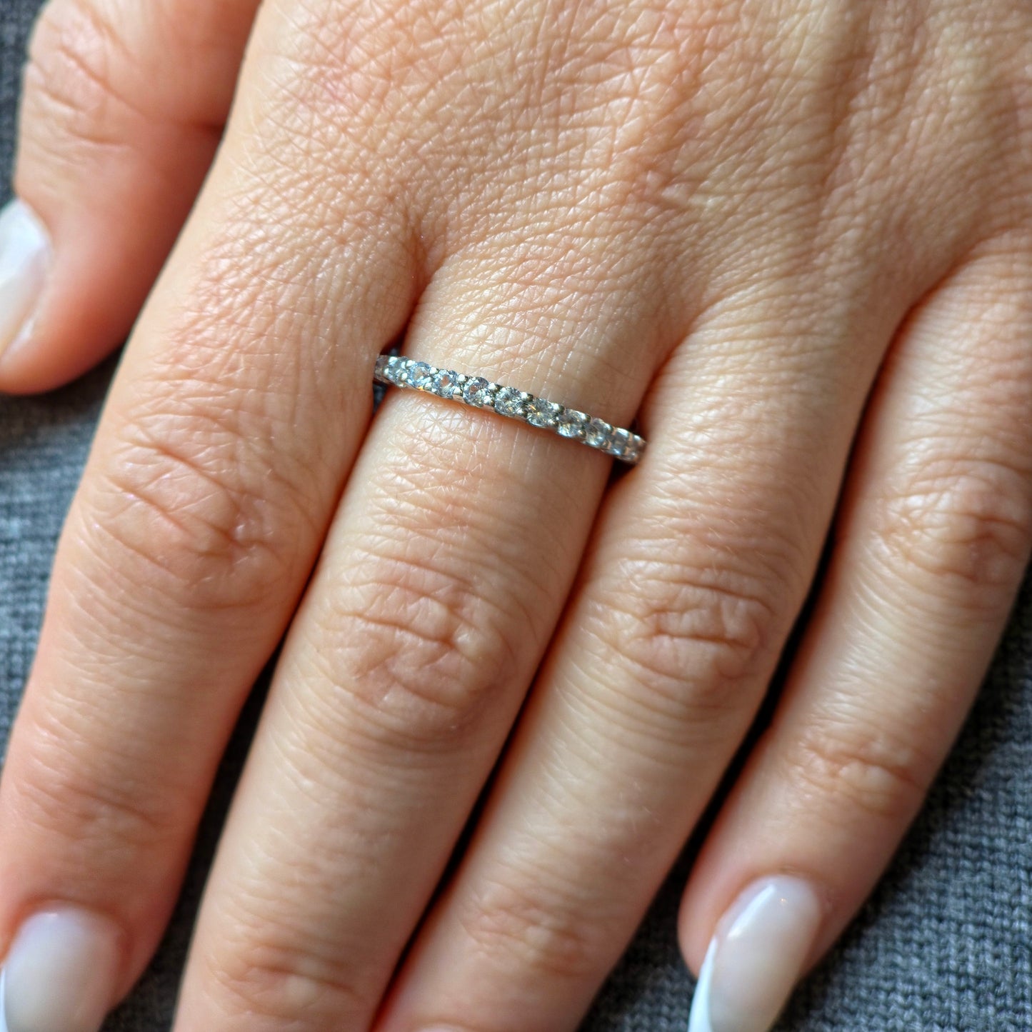 Linea Midi Ring – Light Blue Aquamarine