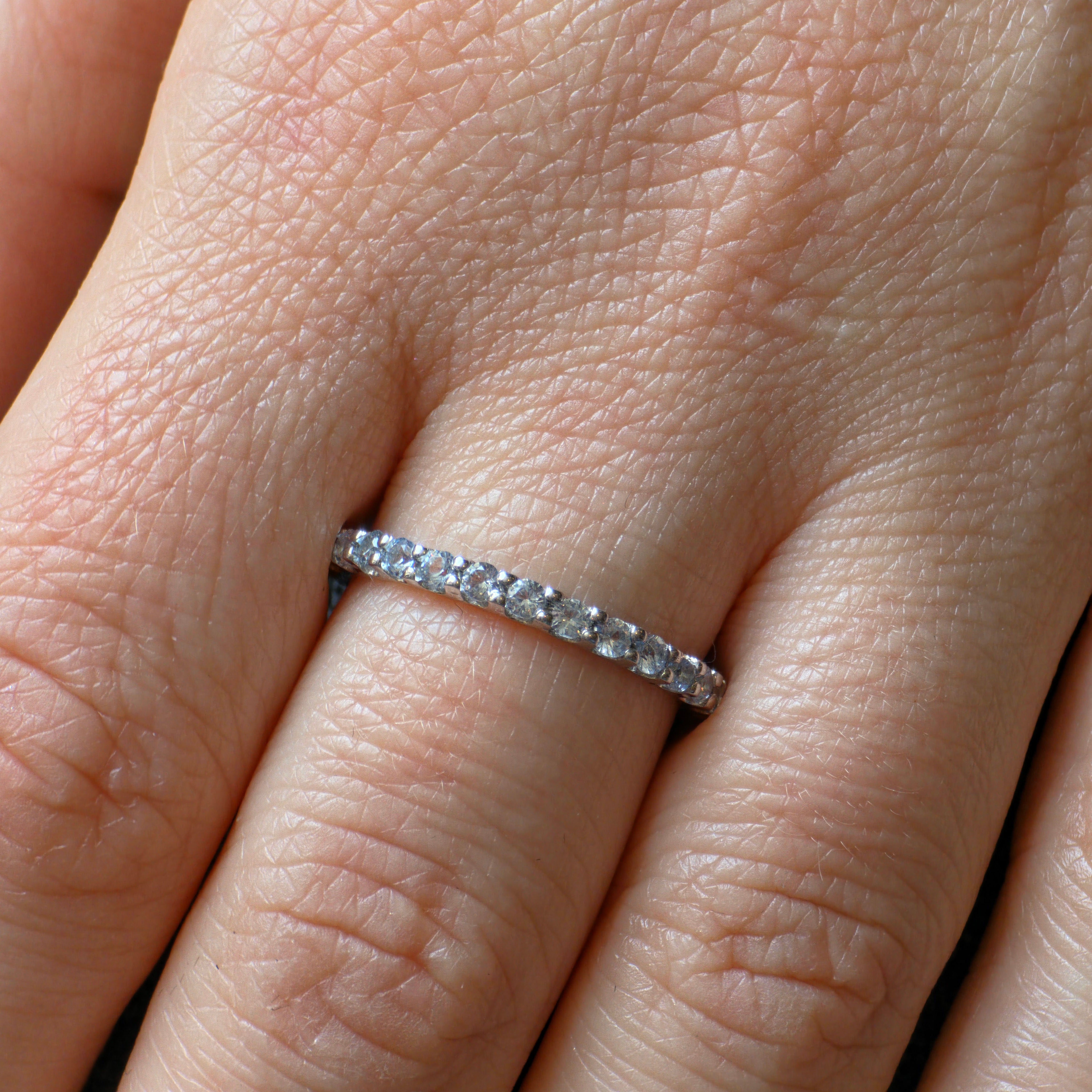 Linea Midi Ring – Light Blue Aquamarine