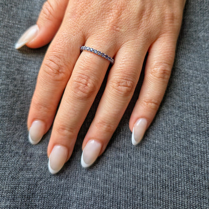 Linea Midi Ring – Teal Blue Spinel
