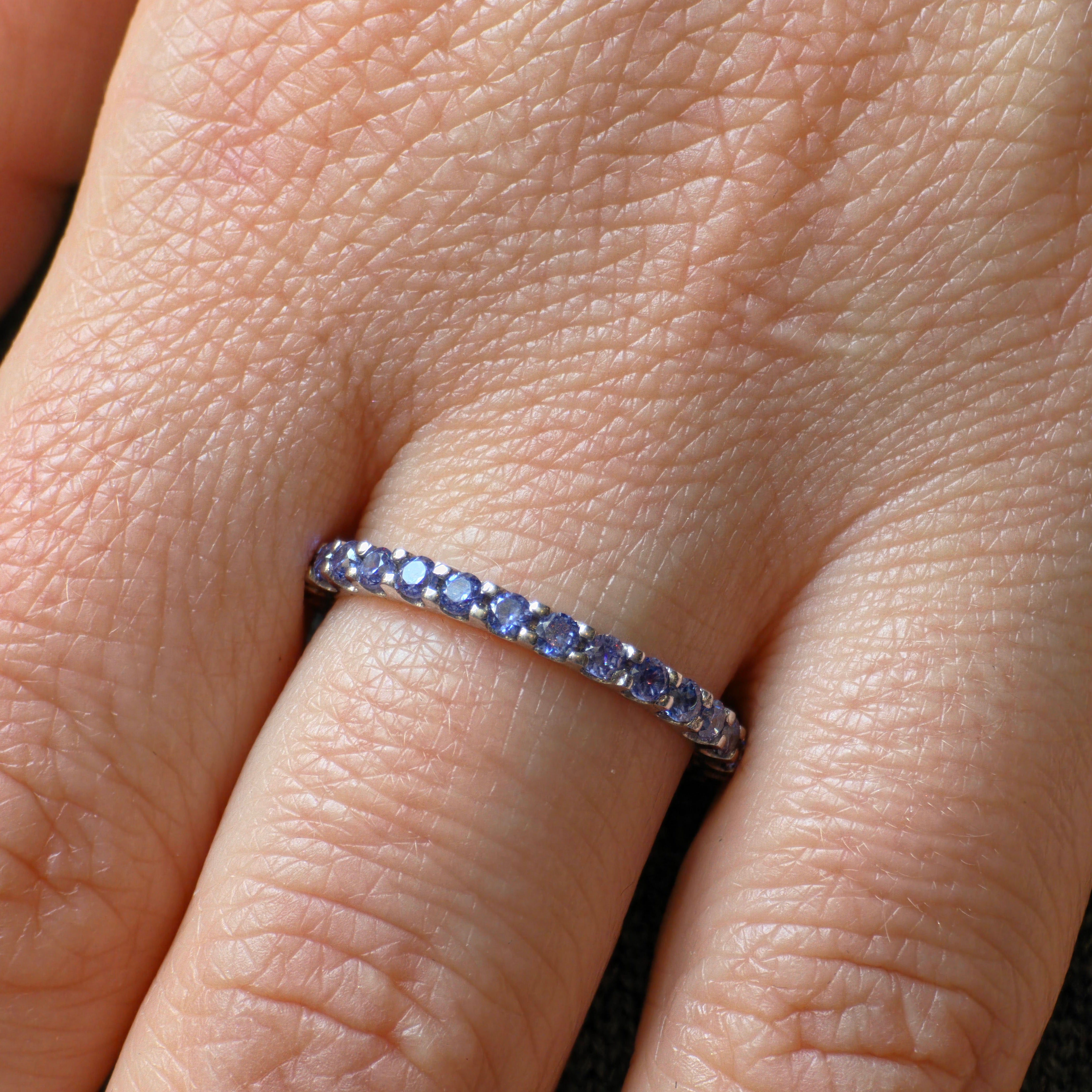Linea Midi Ring – Teal Blue Spinel