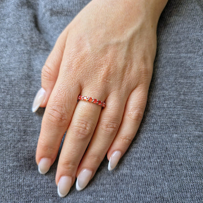 Linea Grande Ring – Orange Padparadscha Sapphire