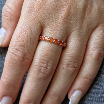 Linea Grande Ring – Orange Padparadscha Sapphire