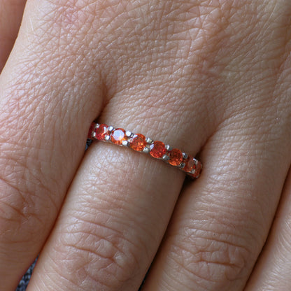 Linea Grande Ring – Orange Padparadscha Sapphire