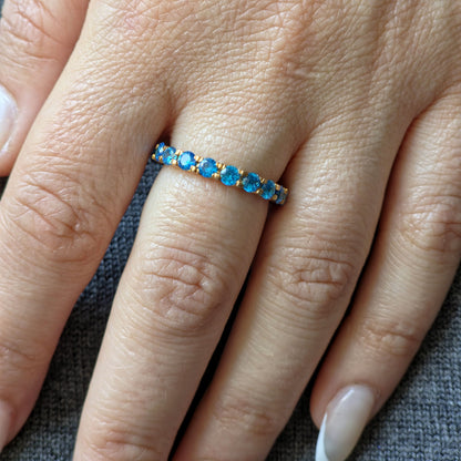 Linea Grande Ring – Teal Blue Spinel