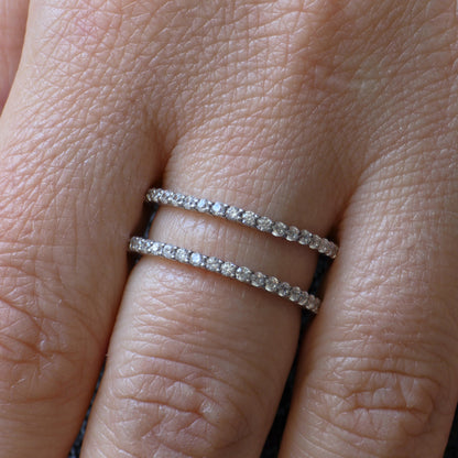 Linea Double Ring – Vivid Pink Sapphire