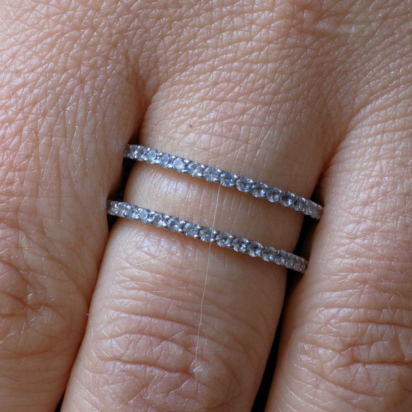 Linea Double Ring – Light Blue Aquamarine