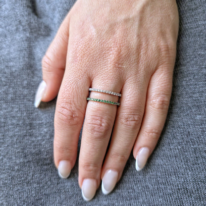 Linea Double Ring – Orange Padparadscha Sapphire