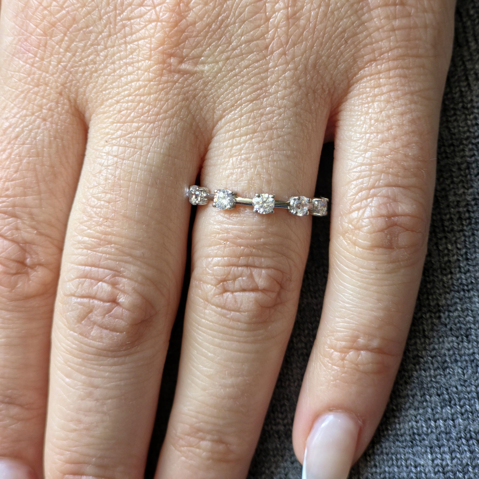 Linea Cinco Ring – White Diamond