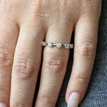 Linea Cinco Ring – White Diamond