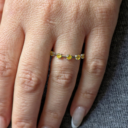 Linea Cinco Ring – Yellow Sapphire