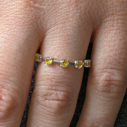 Linea Cinco Ring – Yellow Sapphire