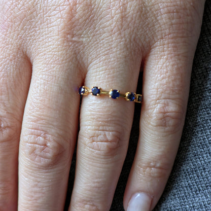 Linea Cinco Ring – Blue Sapphire